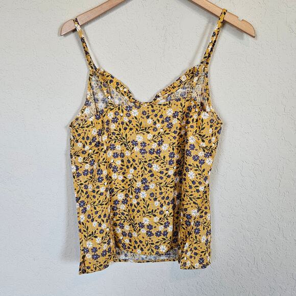Modcloth Spruced Up Summer Sleeveless Top Yellow Floral Women's Size Medium - Picture 3 of 9